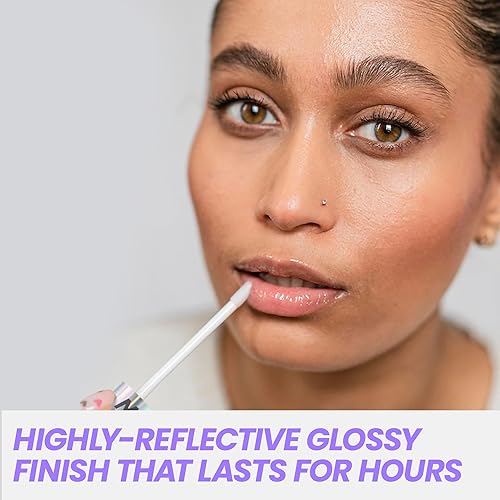 Miniatura 6 de Wonderskin WONDER BLADING Top Gloss - Brillo de labios transparente, acabado de alto brillo, brillo de labios hidratante, maquillaje de labios