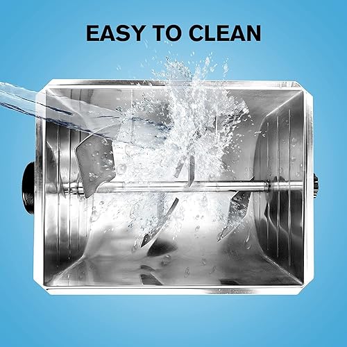 Miniatura 4 de TooGood Mezcladora de carne, manivela o motorizada, para mezclar, moler, tanto para uso comercial como doméstico (7 galones)