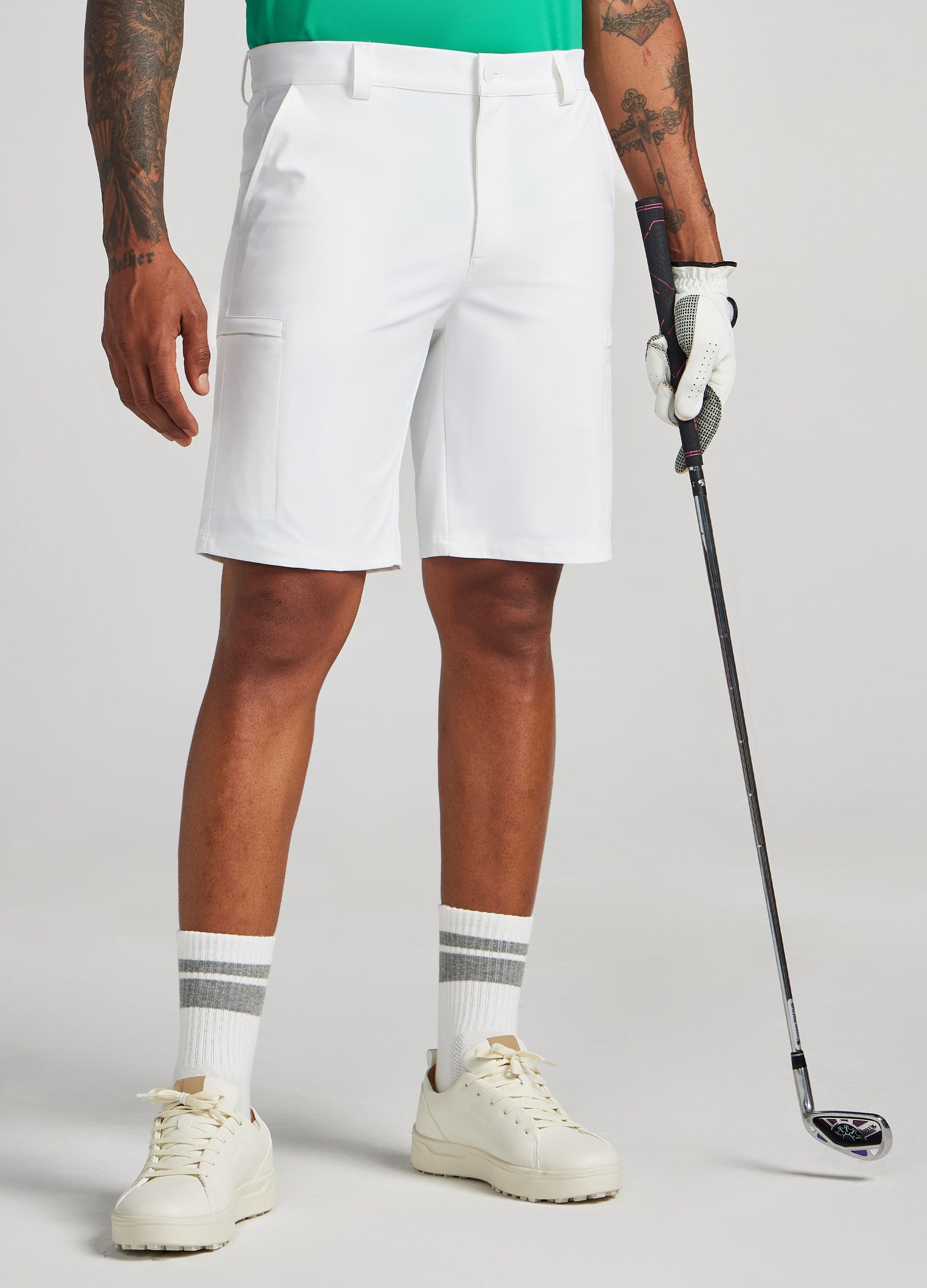 Willit Pantaloncini da golf da uomo, elasticizzati, ad asciugatura rapida, atletici, casual, con tasche, 17,8 cm, 22,9 cm, 27,9 cm