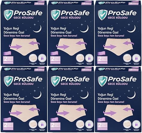 ProSafe Gece K lodu, Yo un Regl D nemine  zel, 6 Paket 12 Adet