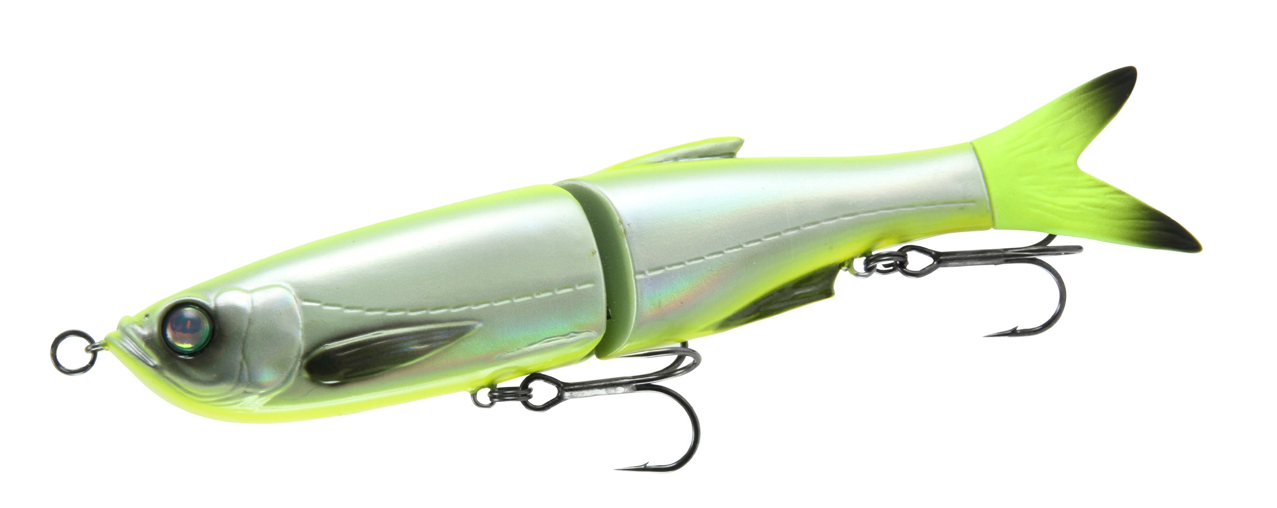 Savage Gear3D Glide Swimmer Fishing Bait, 1 oz, Chartreuse Flash, Realistic Contours, Colors & Movement, Durable Construction, Slow-Sinking, Premium Dual Treble Hooks and Rigging