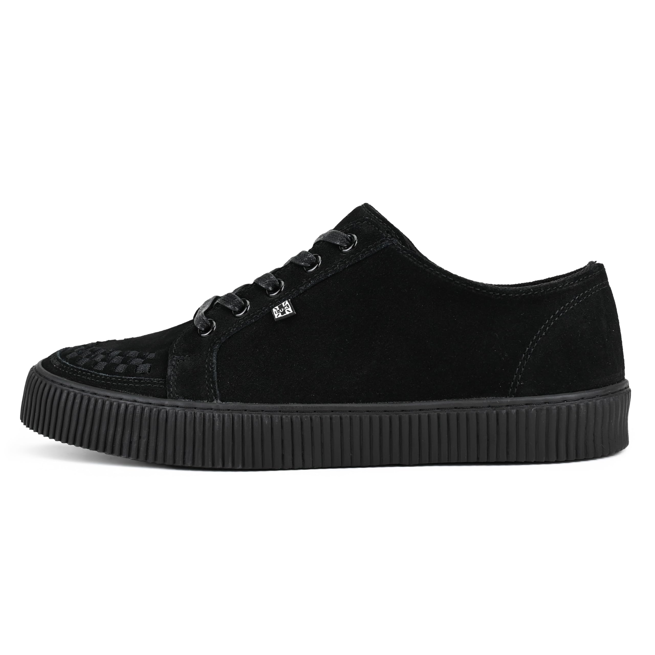 T.U.K. Suede Creeper Sneaker for Women and Men | Lace Up Shoes, Black Interlace, and Eyelets | Classic Ridged Sole and Mesh Lining | Memory Foam