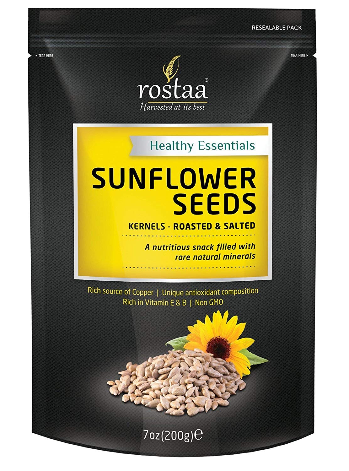 Rostaa Sunflower Seeds Kernel| Diet food| Healthy snack|in vitamin & Fibre 200gm, Diet food| Healthy snack|in vitamin &Fibre 200g, High in Protein, Healthy Snack For Skin (B07MDYKVZQ) Amazon Price History, Amazon Price Tracker