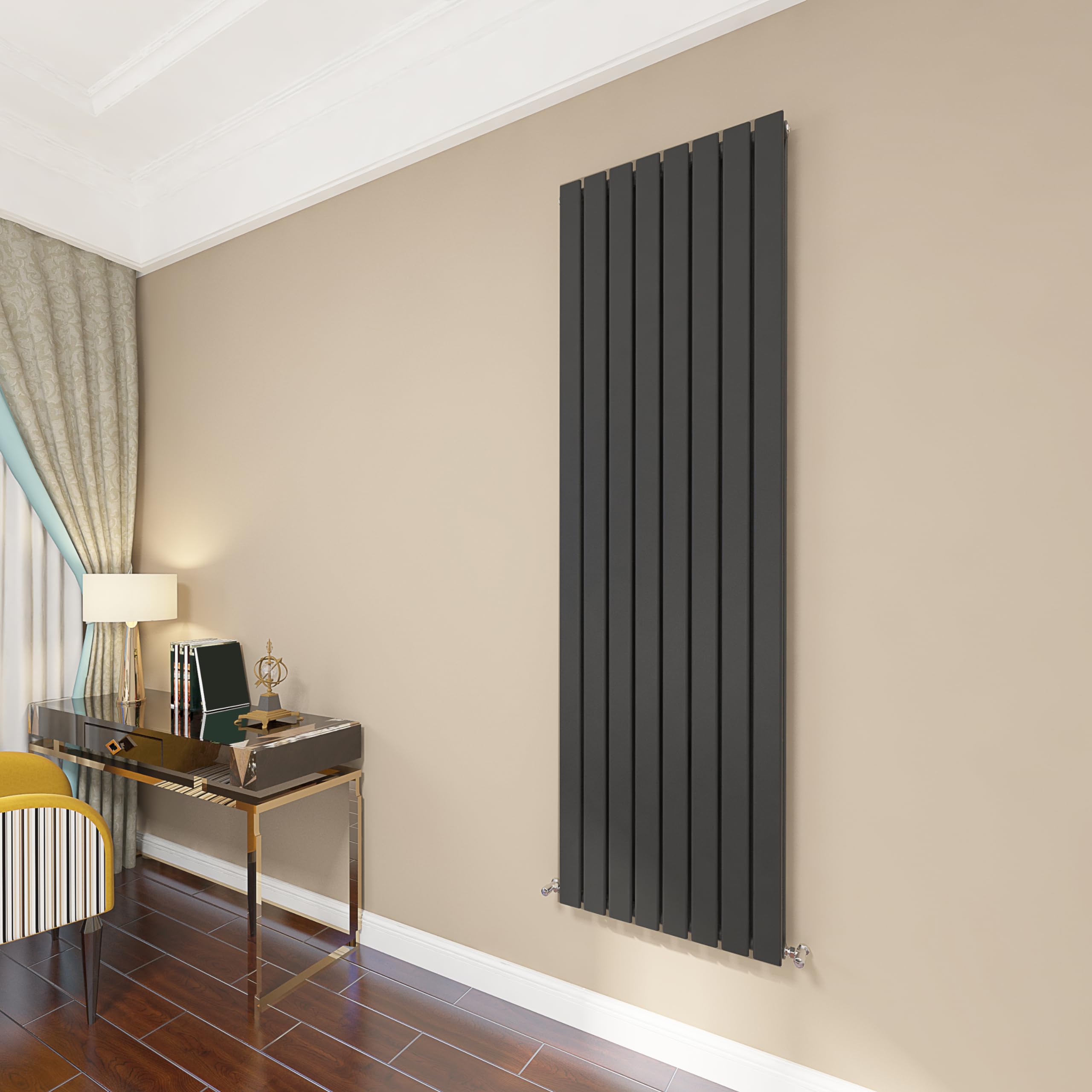 Flat Panel Radiator 1800x544mm Vertical Radiator Black Double Column Horizontal Radiator Modern Designer Central Heating Radiators