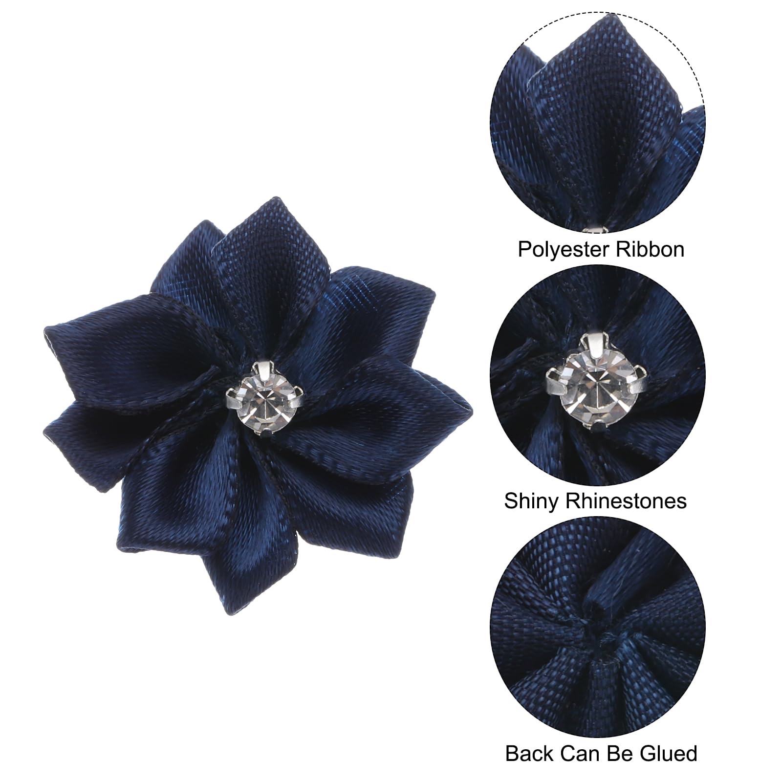 PATIKIL 1.2 Inch Small Ribbon Flowers - Image 3