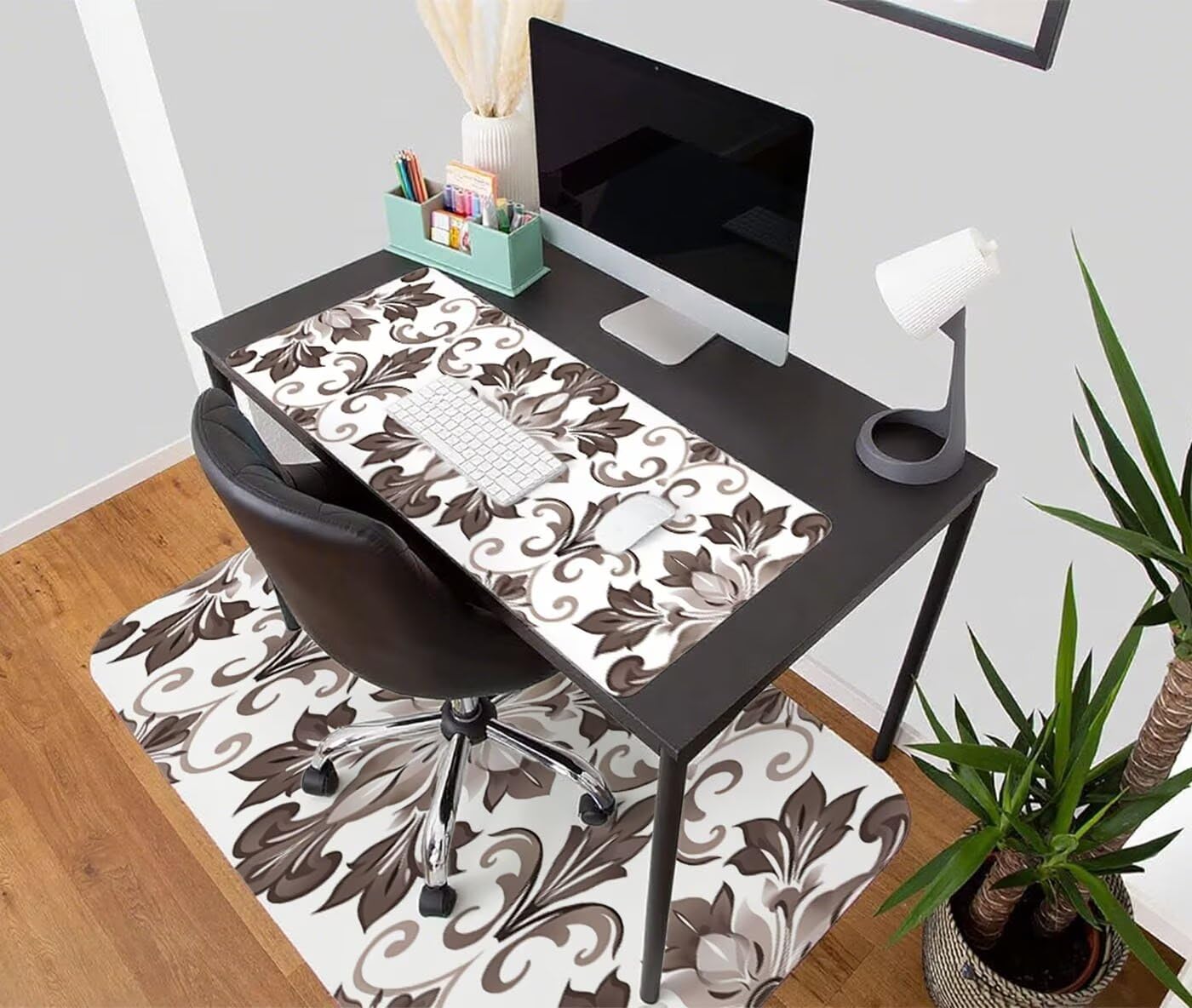 Podkładka pod mysz XXL 1200 x 600 mm duża podkładka pod mysz dla graczy szara podkładka pod mysz biurko szyte krawędzie wodoodporna antypoślizgowa do komputera, laptopa poprawia precyzję i szybkość