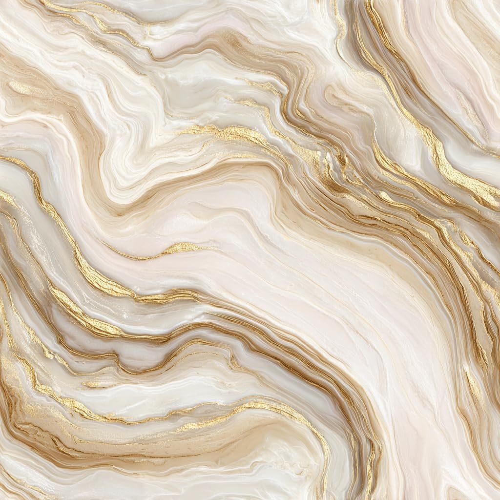10pcs Peel and Stick Floor Tiles 12x12 Inch Beige Marble Pattern Self Adhesive Vinyl Flooring Planks Gold Vein Design for Kitchen Bathroom Bedroom Living Room DIY Home Renovation