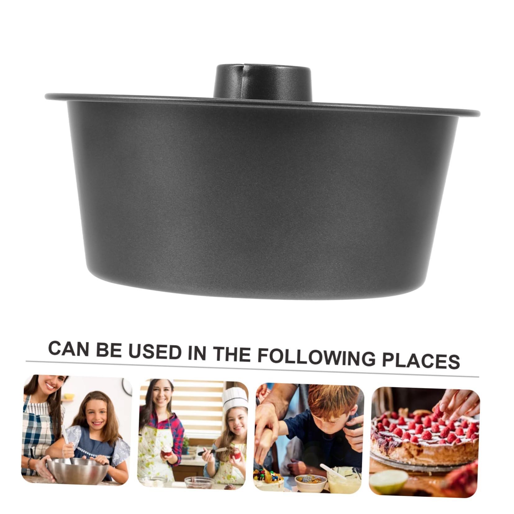 Moule Gâteau Rond Creux Acier Épais Antiadhésif Moule Pâtisserie Polyvalent pour Gelée Cupcake Pudding et Biscuit Démoulage Facile Usage Pratique