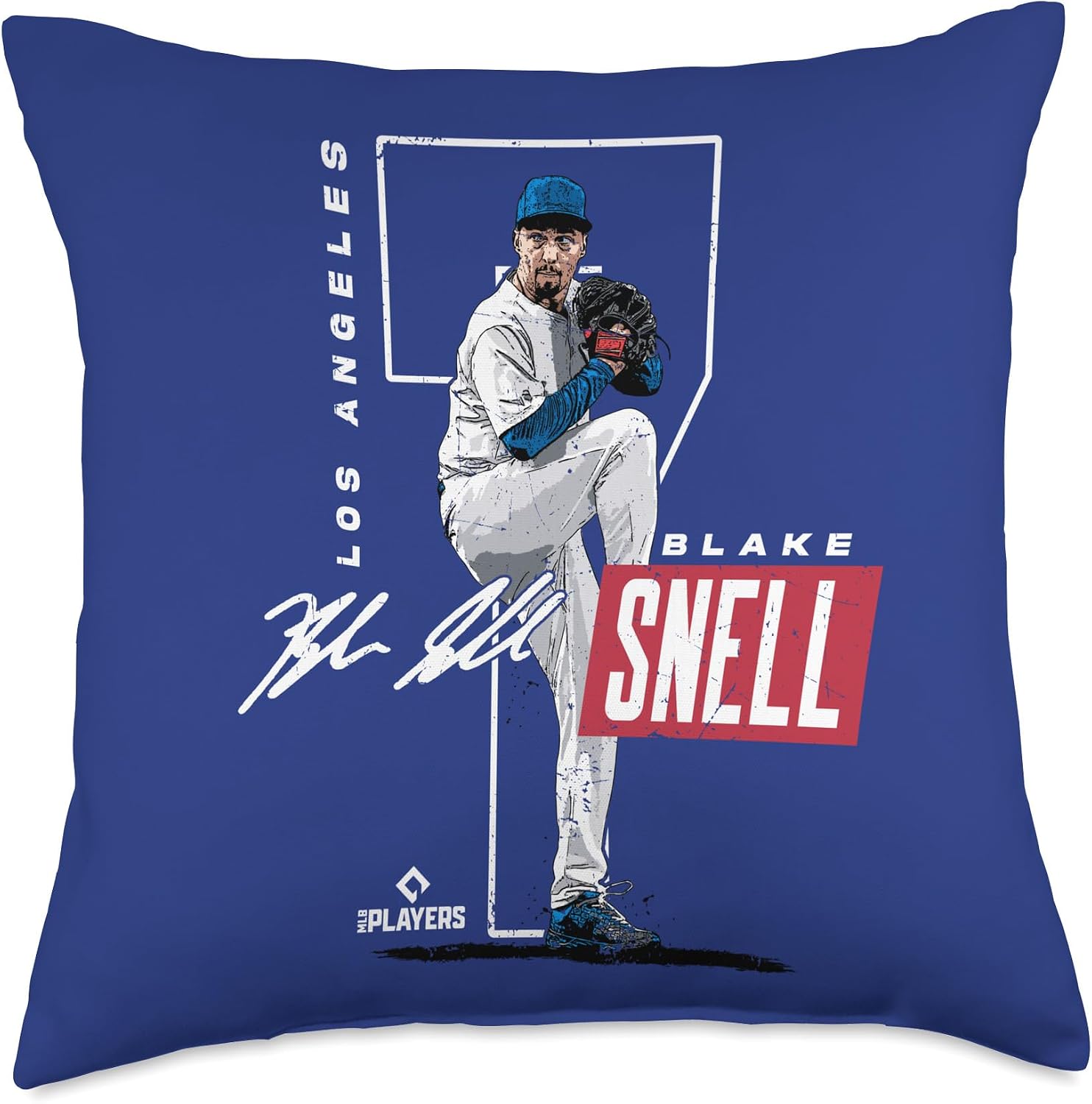 Blake Snell | Los Angeles D MLB Baseball Player | MLBBSN202M Throw Pillow