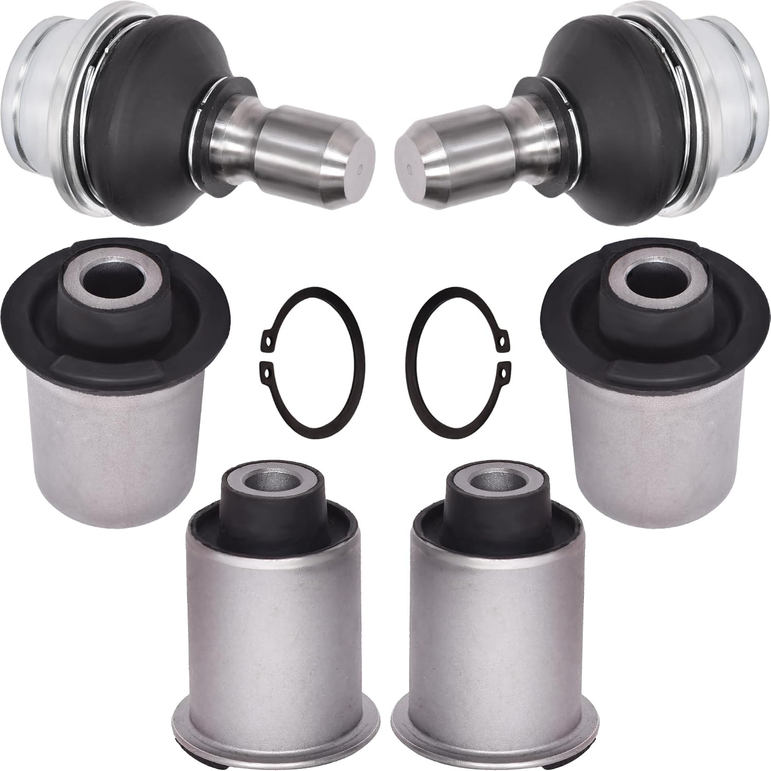 Rear Suspension Kit 6 Pcs - Rear Lower Control Arm Bushings & Ball Joint Kit (Left & Right) for Pathfinder R51 R51 2.5 YD2 dCi 2005-2010, R51 3.0 V9X Turbo dCi 2005-2014