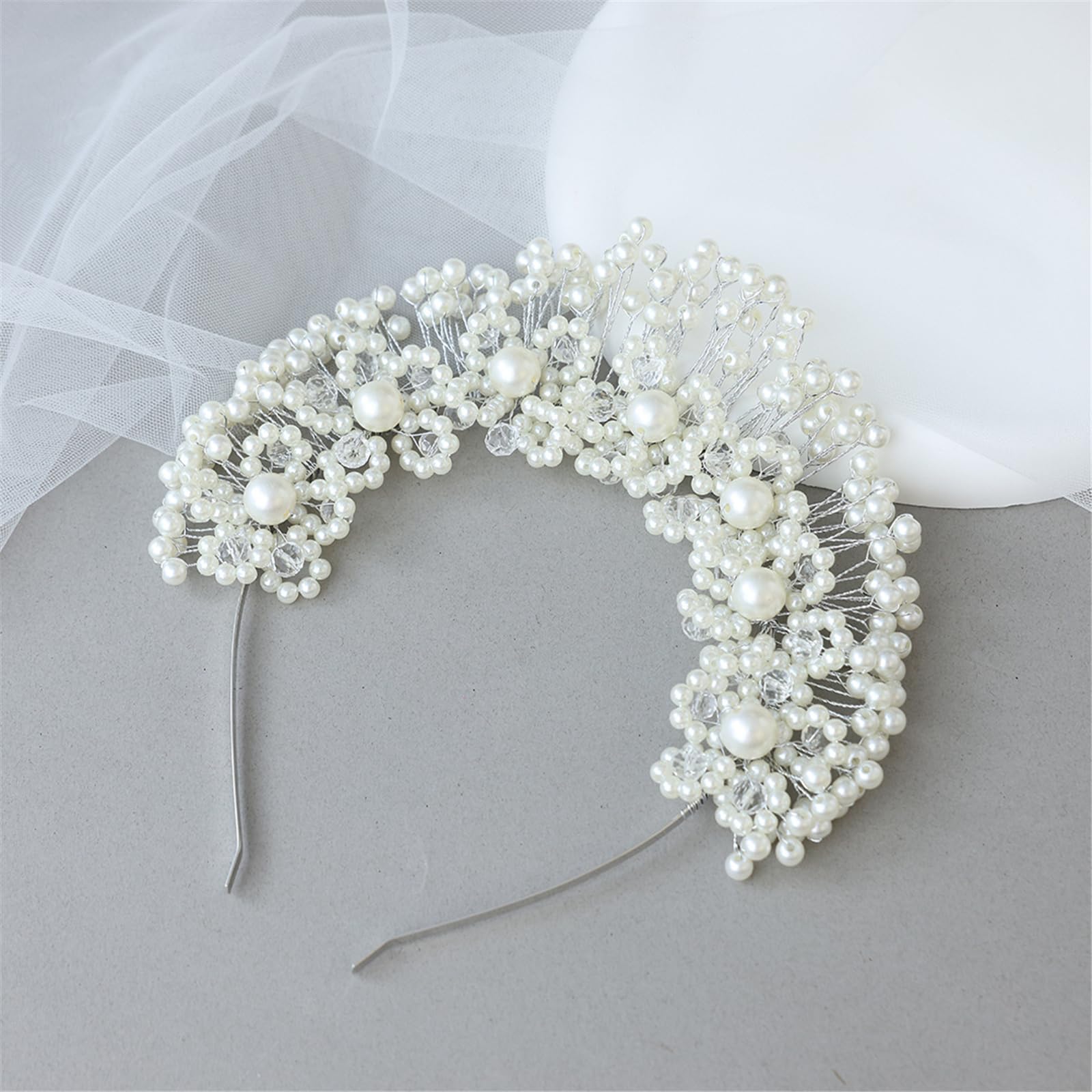 Fascia per capelli da sposa in perle, lega, per servizi fotografici matrimonio Fascia per capelli da sposa
