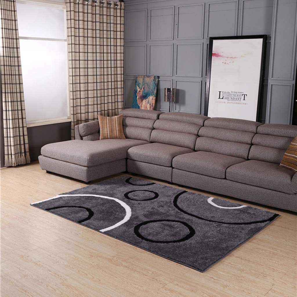 Tapis de salon en soie stretch brillante grand format 160x230 cm chic