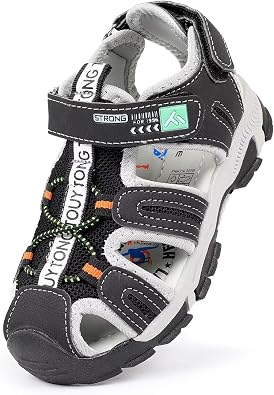 FANTURE Kids Athletic Sandals Closed Toe Lightweight Boys Girls Outdoor Summer Sports Shoes