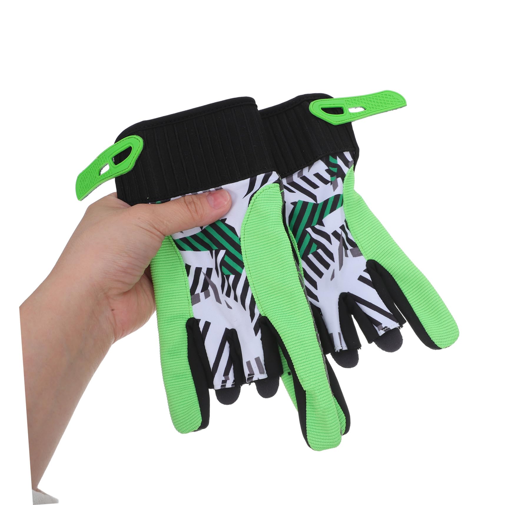 Moufles de Bowling Professionnels Ajustement Élastique en Silicone Vert Antidérapants et Respirants Taille L pour Sports de Bowling