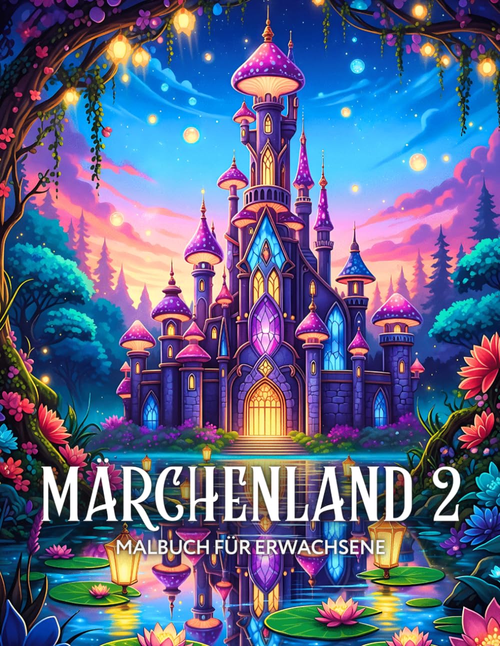 Märchenland 2 Malbuch für Erwachsene: Verspielte Feen, magische Behausungen und Fantasieszenerien für Entspannung und Stressabbau