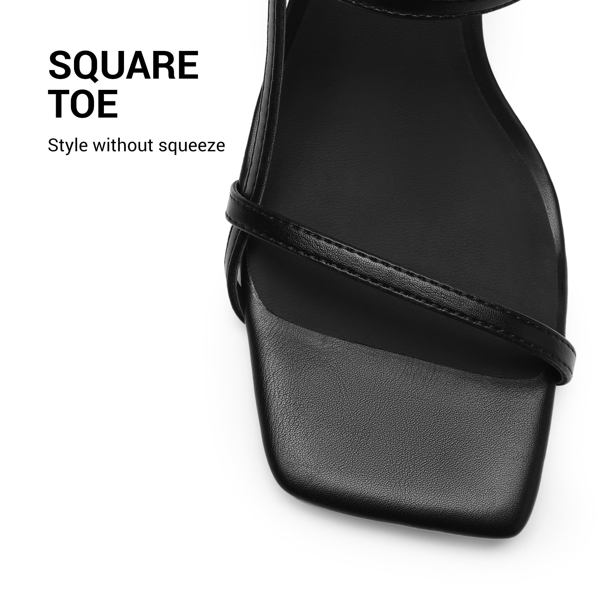 DREAM PAIRS Sandalias de Tacón Bajo con Punta Abierta y Correa al Tobillo para Mujer, Ideales para Fiestas y Bodas