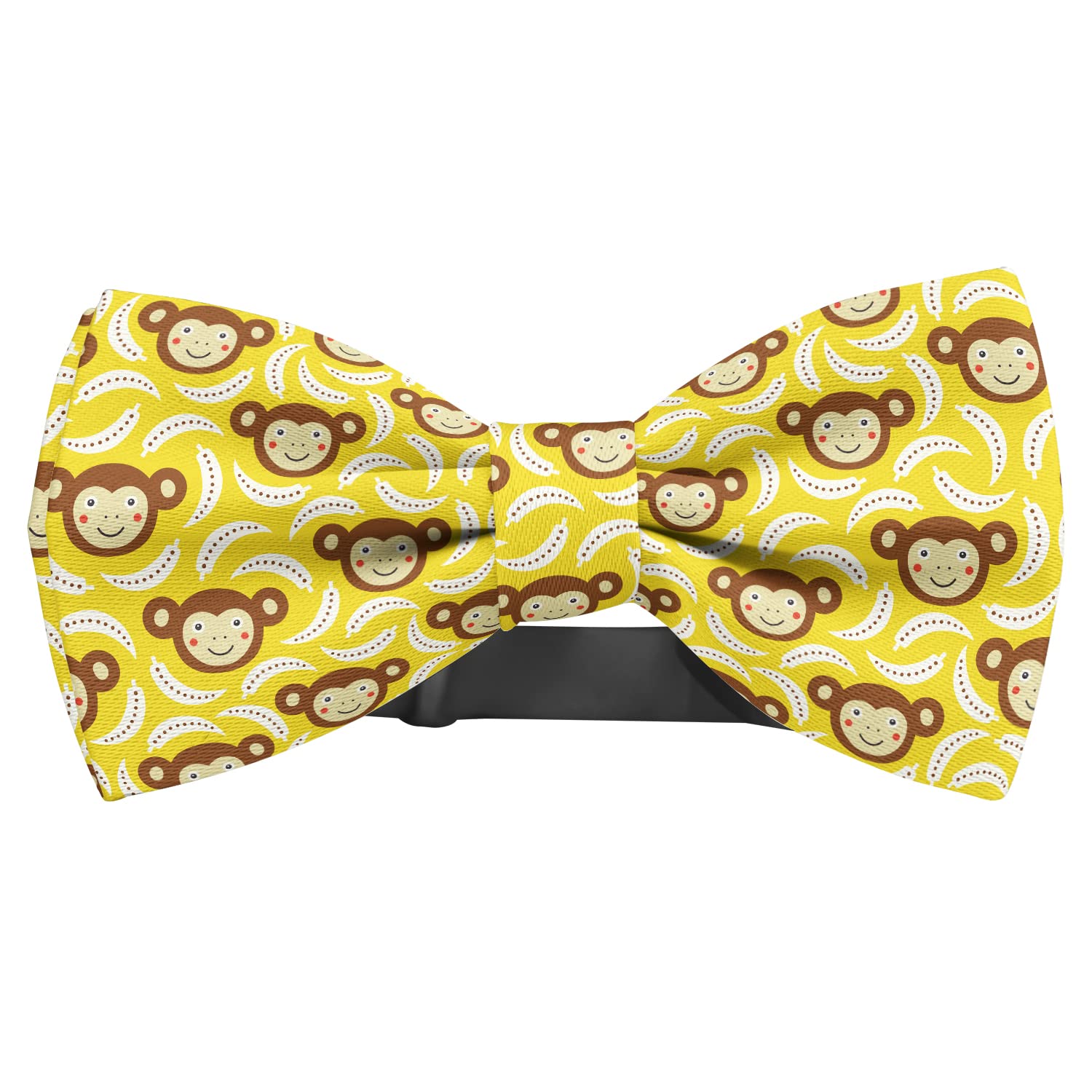 KAWAMOUSE Adjustable Pre-tied bow tie for toddler Boys (Monkey Pattern) Elegant Cute Bowties for Dogs Cats Pets