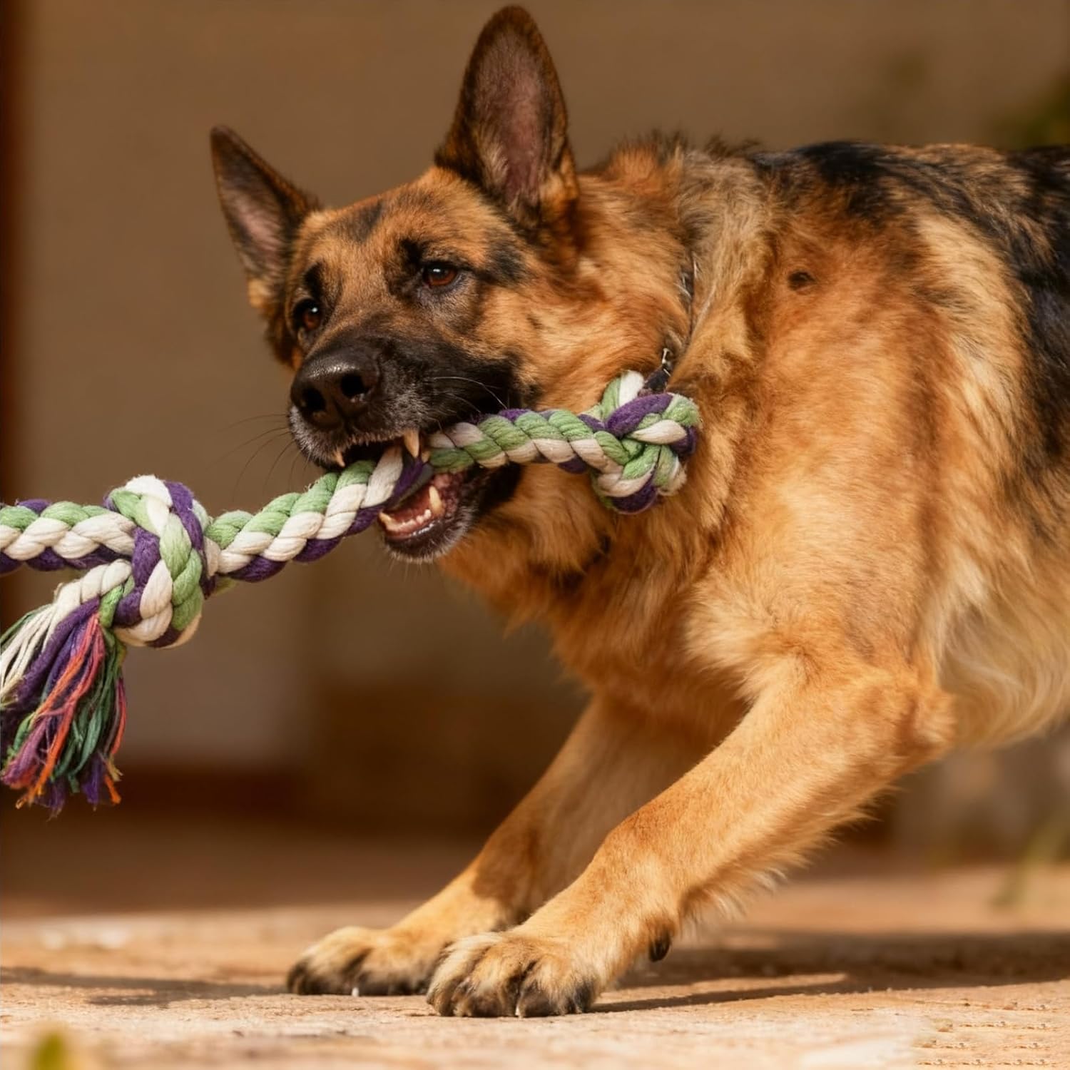 Dog Chew Toys for Aggressive Chewers, 5 Pack Indestructible Dog Toys, Cotton Rope Toys, Durable Tug of War Pet Toy for Medium to Large Breed Teeth Cleaning