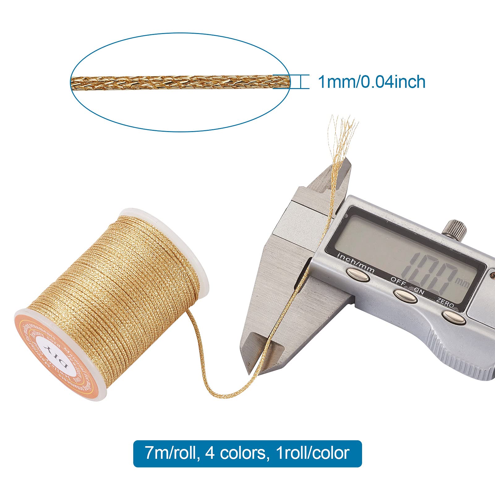 Beadthoven Cordino Intrecciato 3mm - 25m Poliestere Per Decorazioni, Regali E Lavori Artigianali - Foto 4