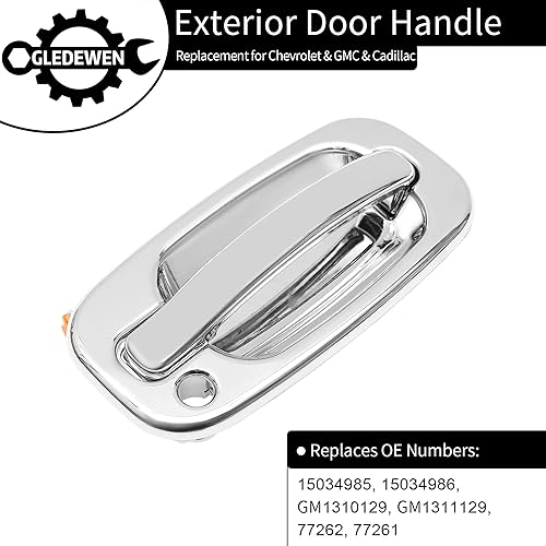 Miniatura 10 de Manijas de puerta exteriores, compatibles con Chevy Silverado Suburban Tahoe Avalanche 1999-2007, GMC Sierra Yukon, Cadillac Escalade, palanca