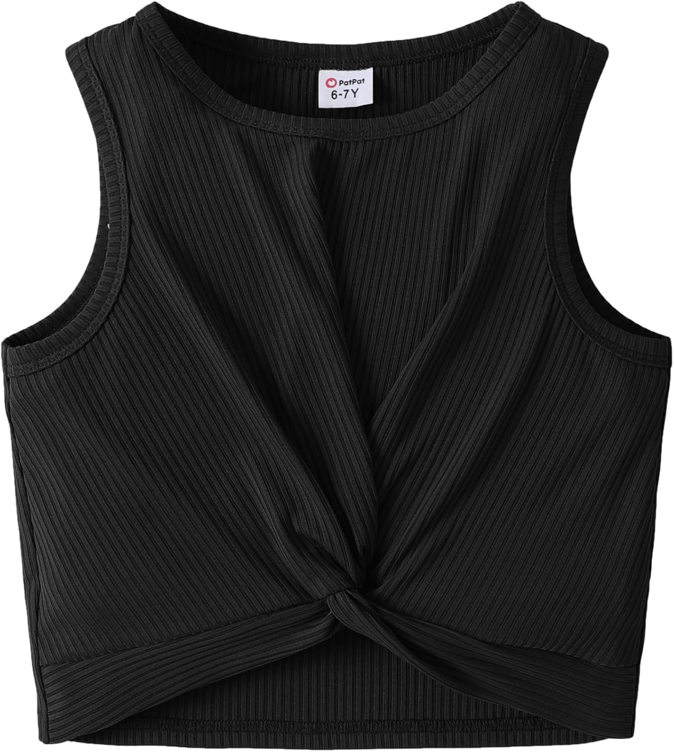 PATPAT Girls Kids Solid Cute Athletic Dance Shirts Tank Crop Tops Preppy Clothes Outfits for Girls Size 6-12Y