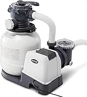 INTEX SX2100 Krystal Clear 2100 GPH Sand Filter Pump for Above Ground Pools - Hydroaeration Tech, Easy Install, Superior Clarity