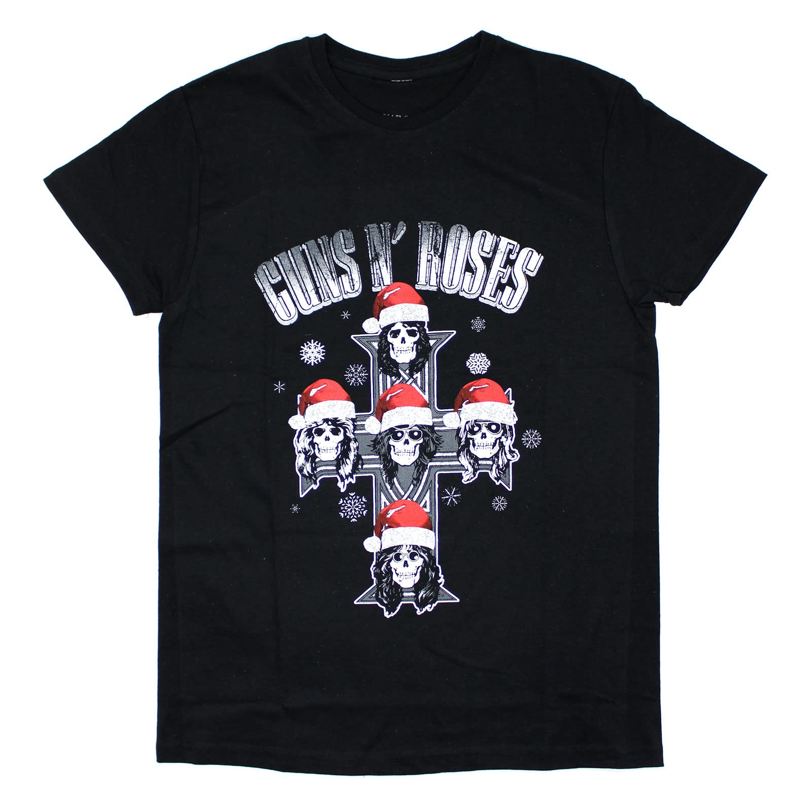 Guns N Roses Men's Appetite for Christmas GNR T-Shirt Black