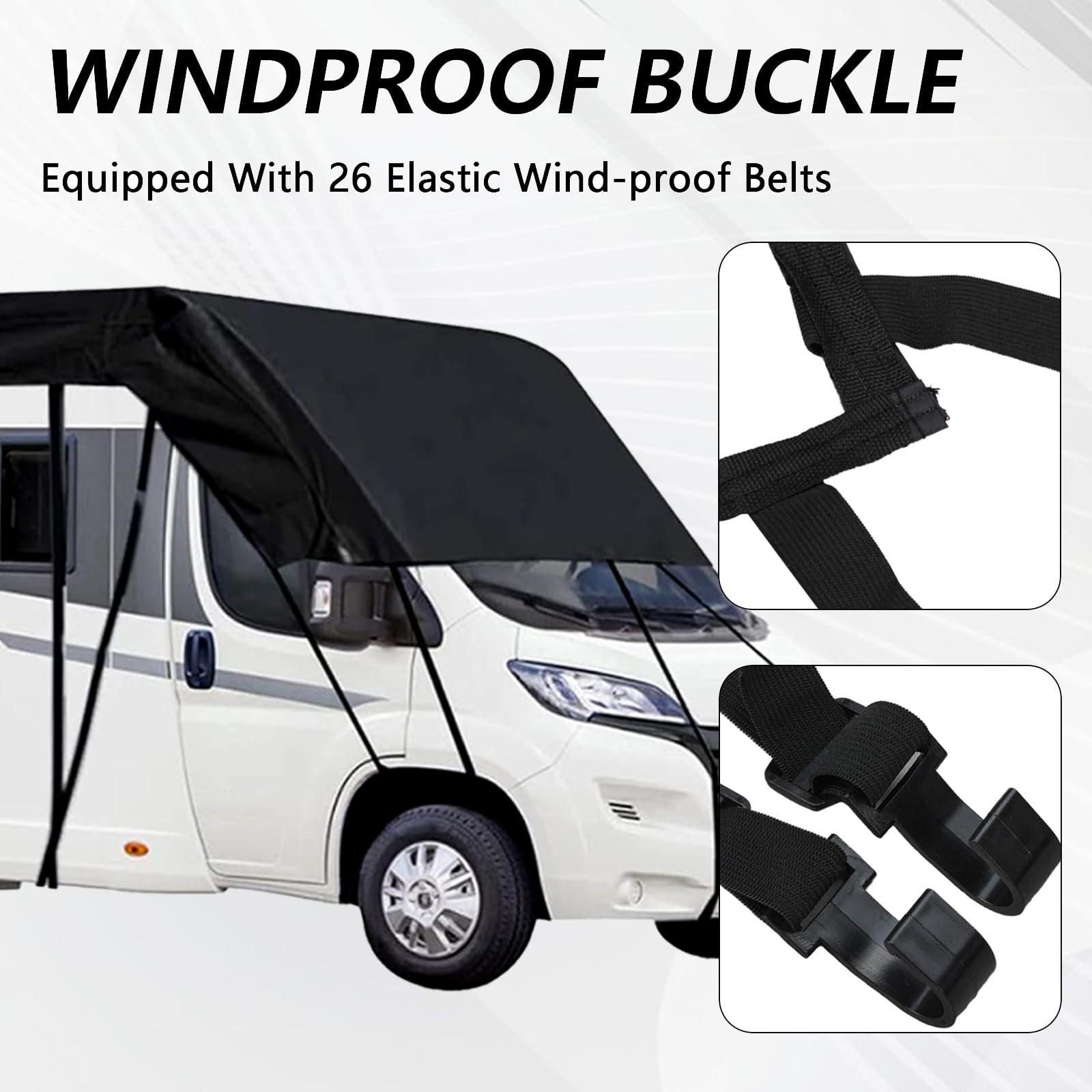 Telone Protettivo Per Roulotte e Camper - Impermeabile In Tessuto Oxford 210d 7,5x3m/24,6x9,84ft