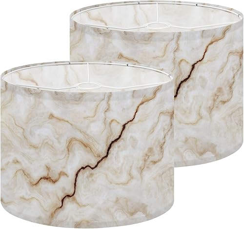 Miniatura 18 de Drum Lamp Shade 70s retro vintage Mid Century Modern Seamless Lampshade for Floor Lamps Table Lamps Pendant Light 13"x10" Replacement Linen Large