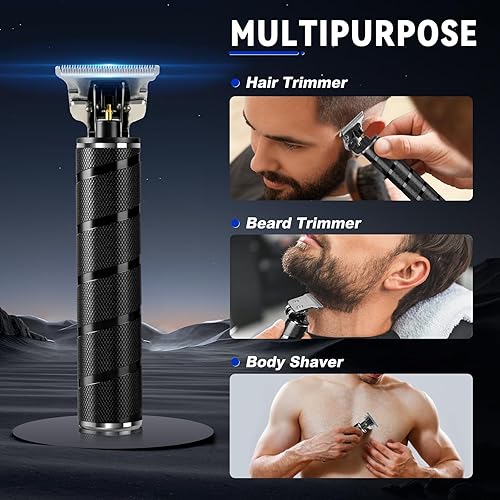 Miniatura 2 de Ufree Cortadora de barba para hombres, Cuchillas en T de separación cero, Cortapelos inalámbrico, Afeitadoras eléctricas para hombres, Kit de aseo