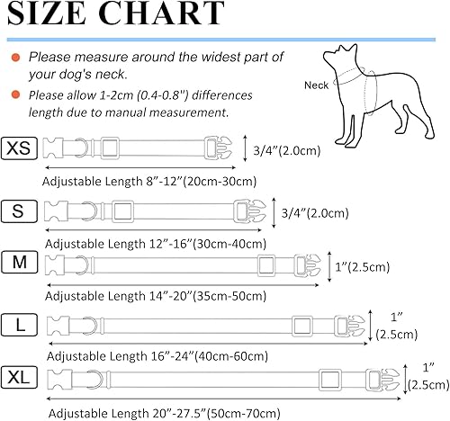 Miniatura 2 de Collar de perro de nailon reflectante personalizado con nombre y número de teléfono personalizados, 5 tamaños y 3 fuentes ajustables, acolchado