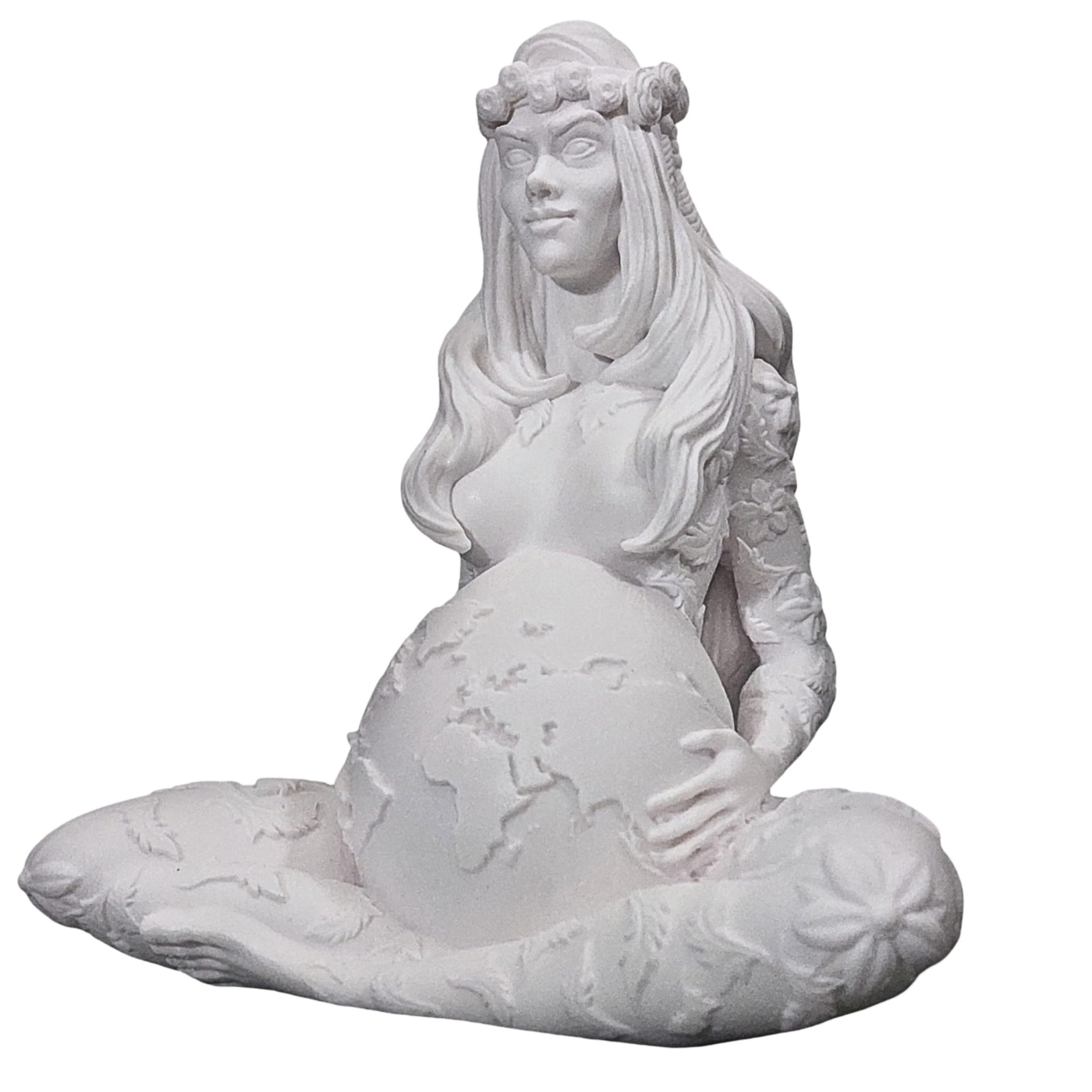 Gaia Matka Ziemia Statua Alabaster Figurka Natura Symbol Rzeźba