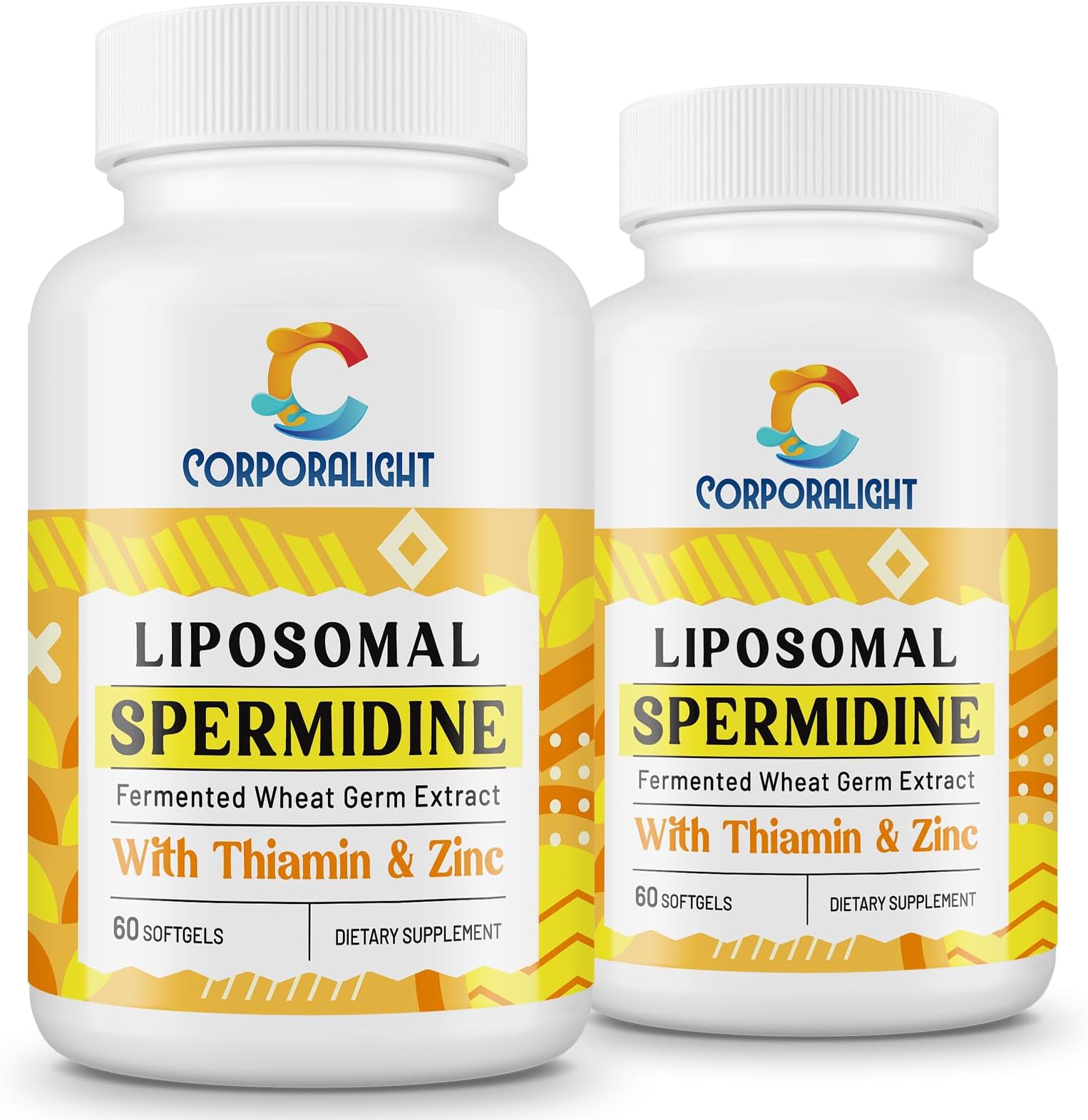 30mg Spermidine Supplement for Men & Women, High Absorption, More Potent Than Spermidine 3HCL - for Cellular Renewal, Longevity & Cognitive, Fermented Wheat Germ Extract, Pure & Natural, 120 Softgels