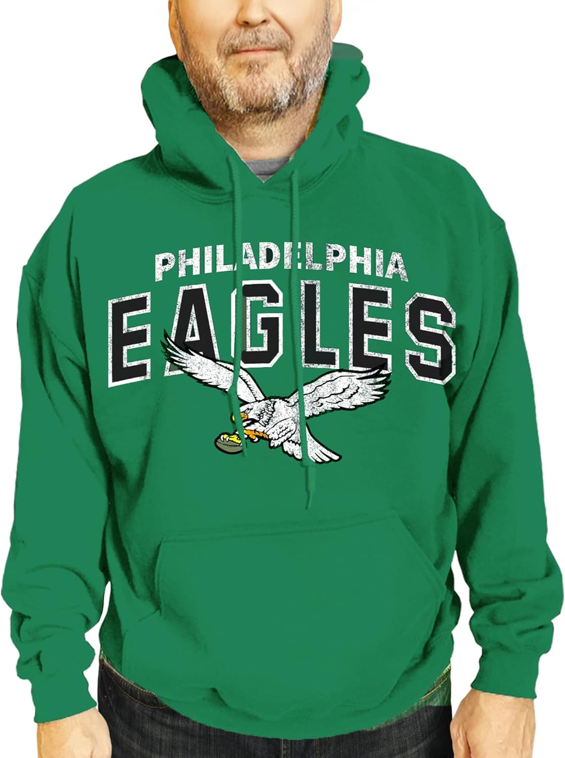 Team Fan Apparel NFL Adult Unisex Starting Fresh Ultra Soft Fleece Hooded Sweatshirt, Heathered Football Hoodie