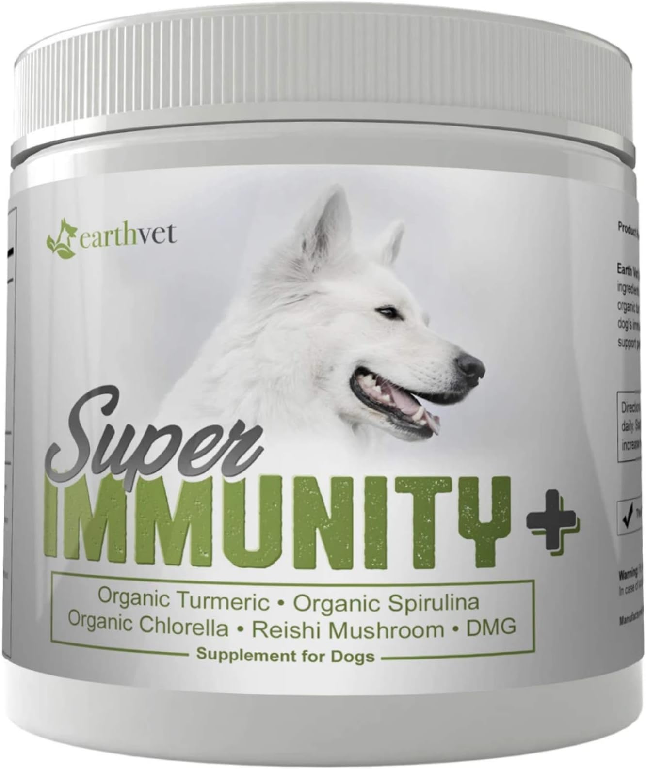 Super Immunity + for Dogs - Contains Organic Spirulina, Organic Chlorella, Organic Turmeric and Reishi Mushroom (60 Servings)