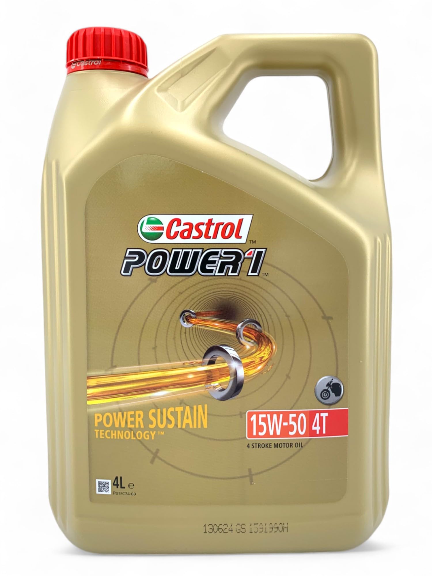 Aceite de motor de 4 tiempos 15w50 Castrol Power1 4T 15W-50 4 x 4 l.