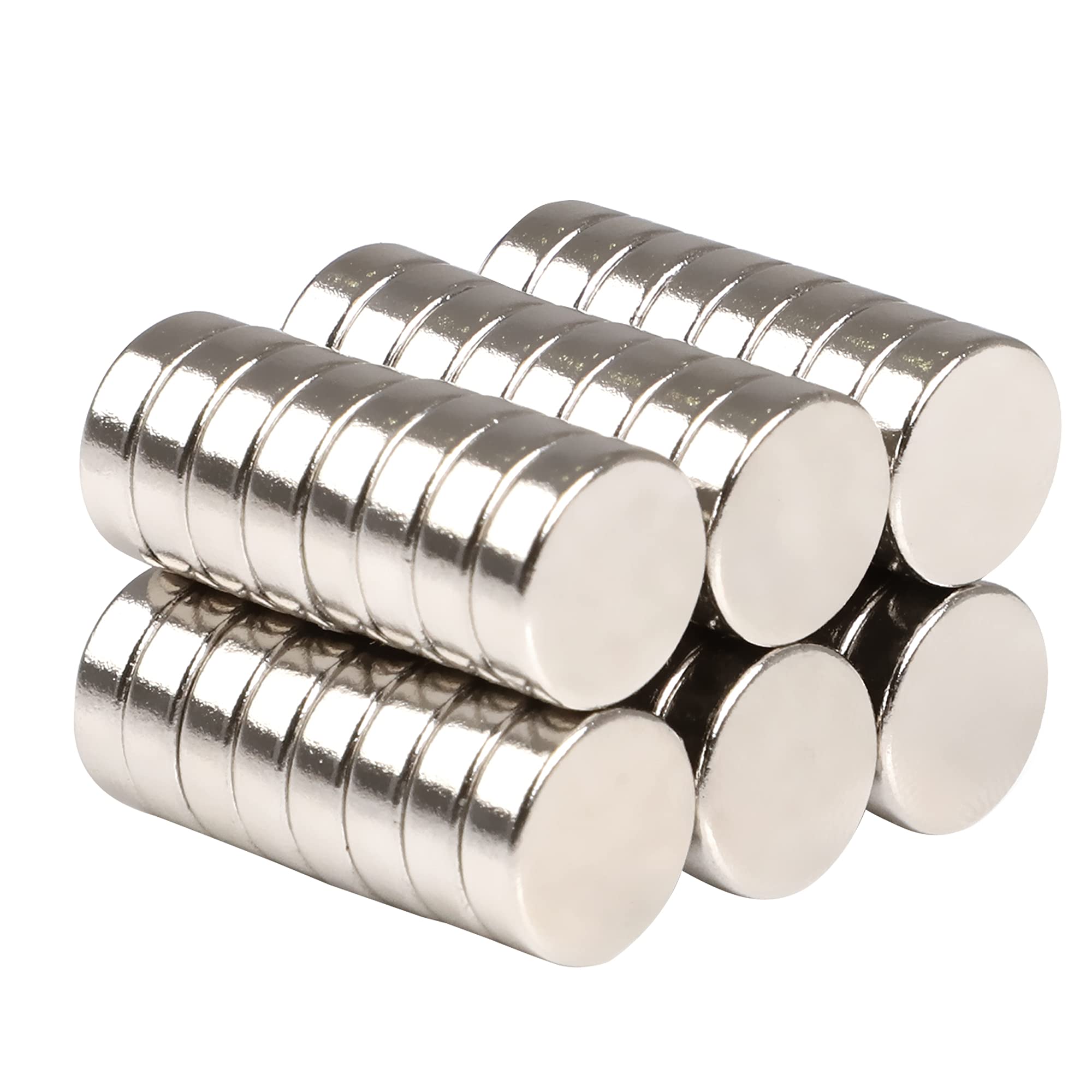 Photo 1 of 3 packs of SMARTAKE 45 Pcs Refrigerator Magnets, Small Round Fridge Magnets, Multi-Use Premium Neodymium Office Magnets for Fridge, Whiteboard, Billboard in Home, Kitchen, Office and School (Silver) 01-silver