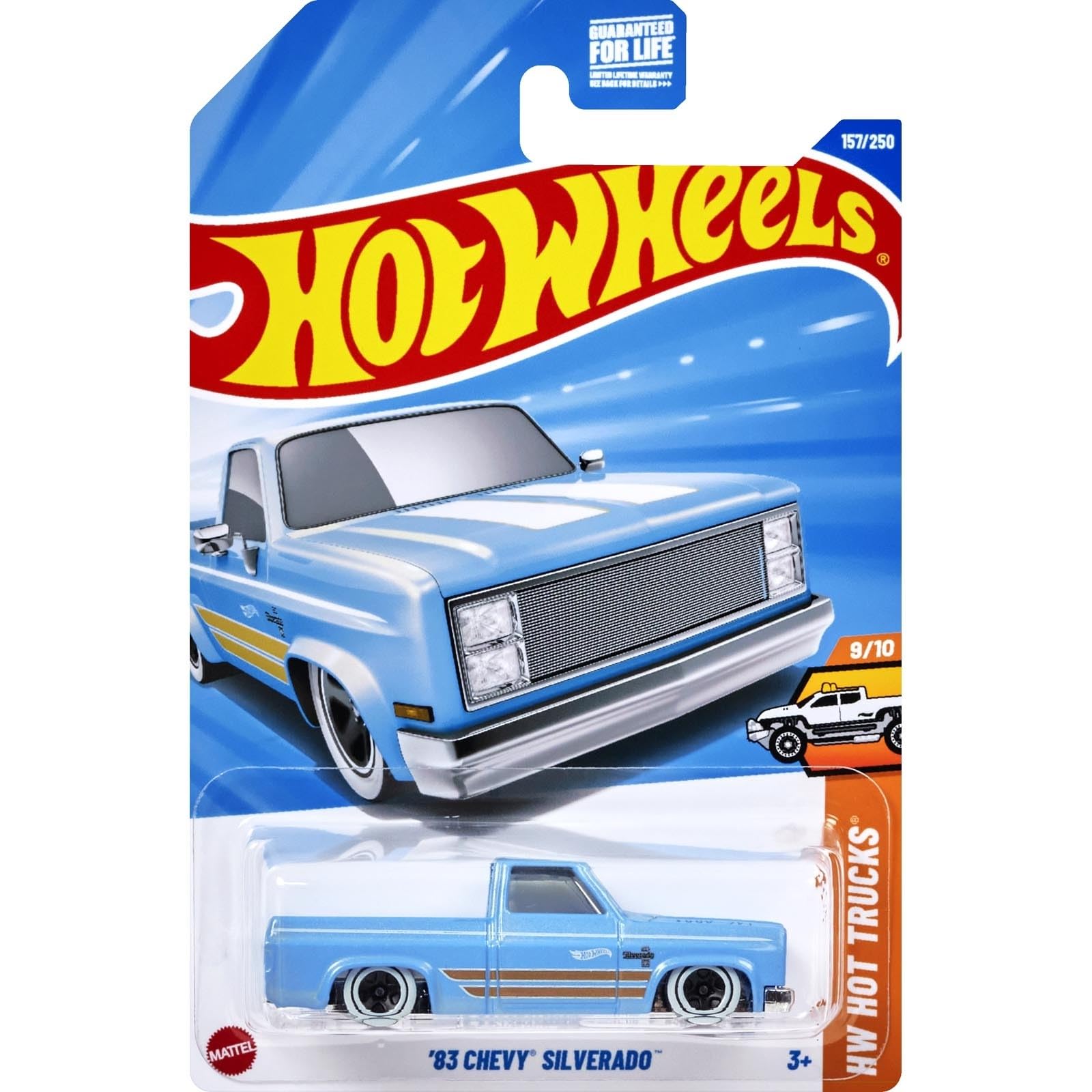Amazon.com: Hot Wheels '83 Chevy Silverado [Blue], Hot Trucks 9/10