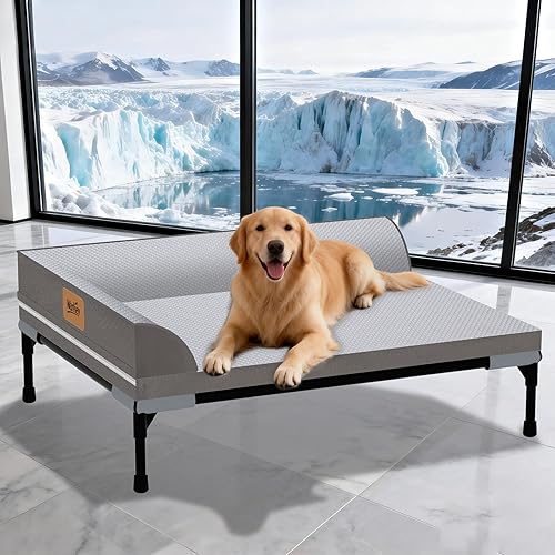 Elevated Cooling Dog Bed, Orthopedic Pet Bed for Medium Dogs,