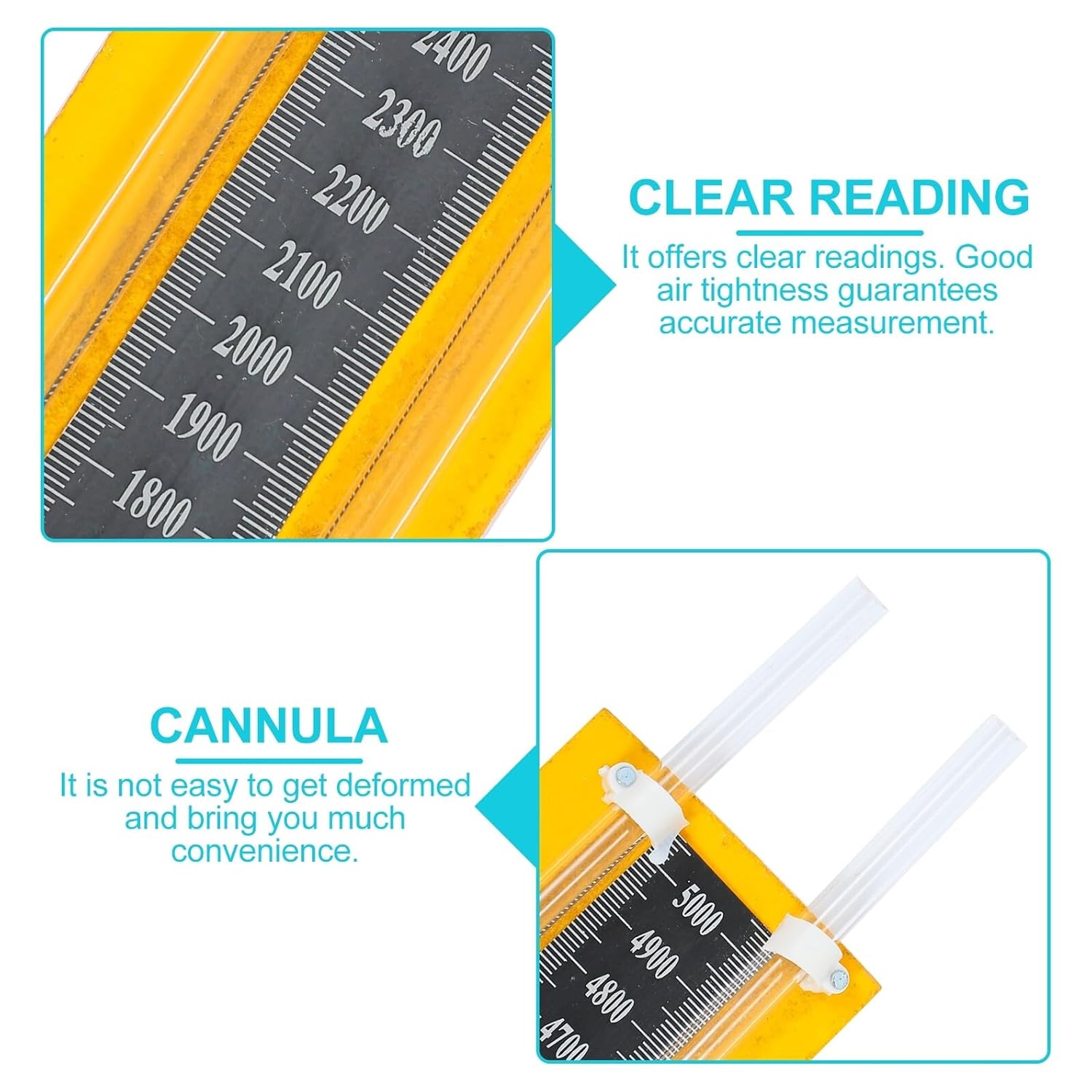 Cabilock Stainless Steel U-Tube Differential Manometer 0-10kpa Pressure Gauge High Precision Pressure Meter for Industrial and Laboratory Use