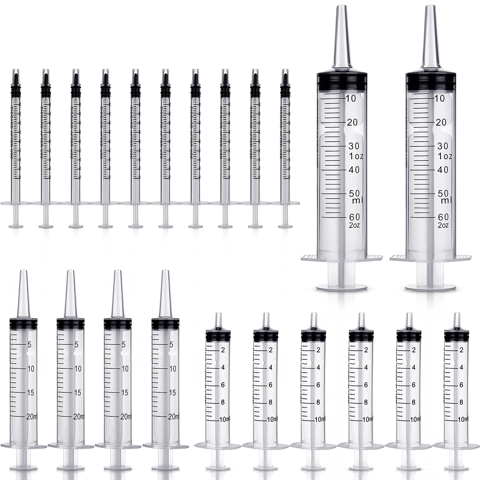 Buy 22 Pieces Plastic Syringe Set, Syringes Liquid Measuring Syringe