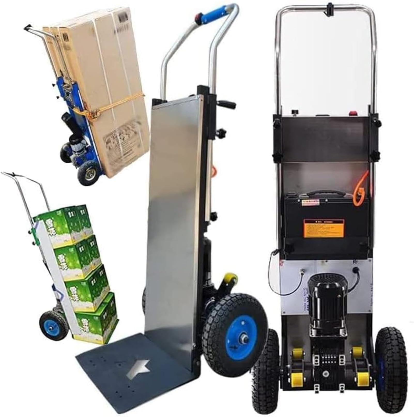 Carretilla Electrica Sube Escaleras Multifuncional Carretilla Eléctrica para Subir Escaleras con Carga De 1200 W Eléctrica Portátil Mover Muebles Equipos Pesados Materiales,06