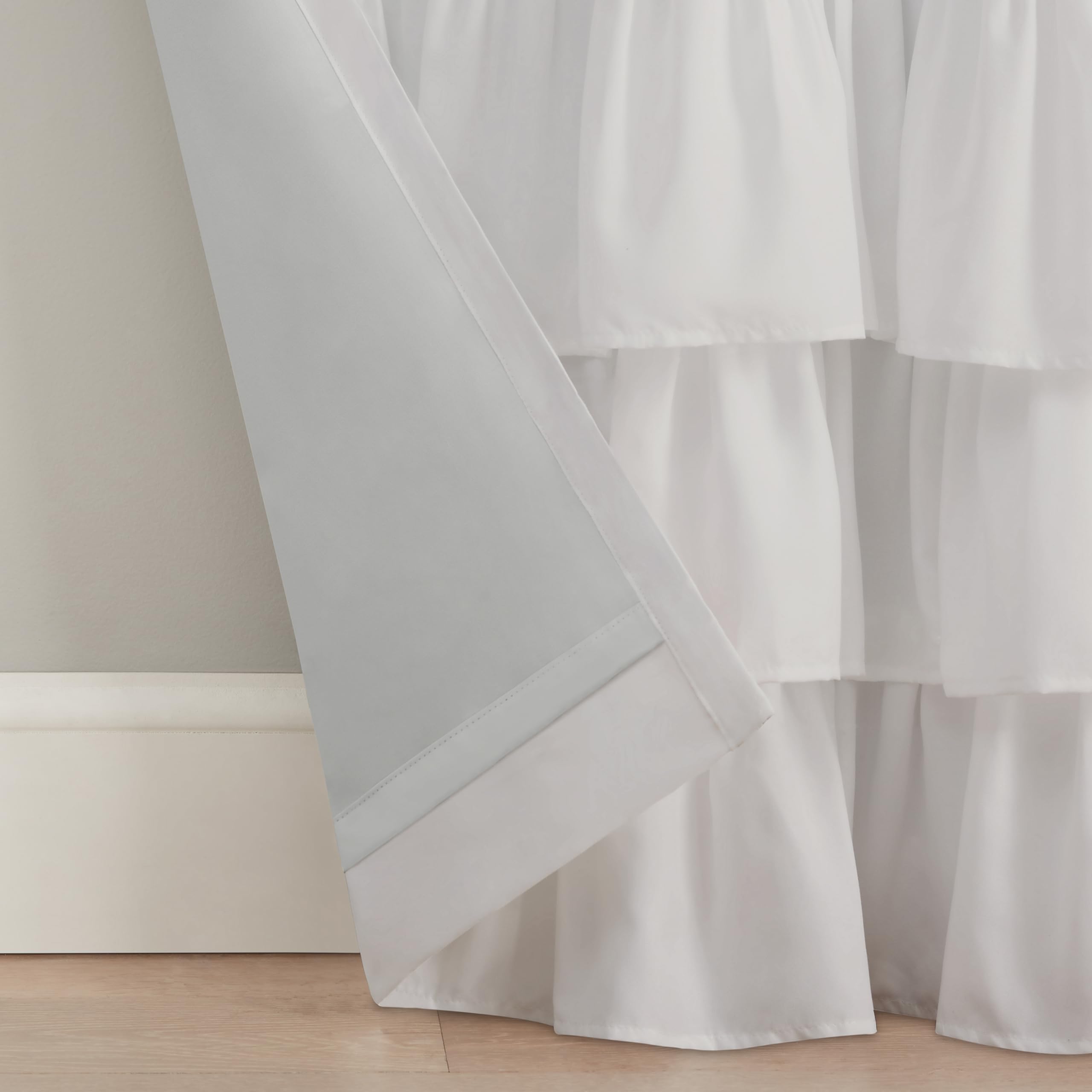 Eclipse Blackout Curtains, Tiered Ruffle Kids Curtains, 84 in x 40 in - Image 2