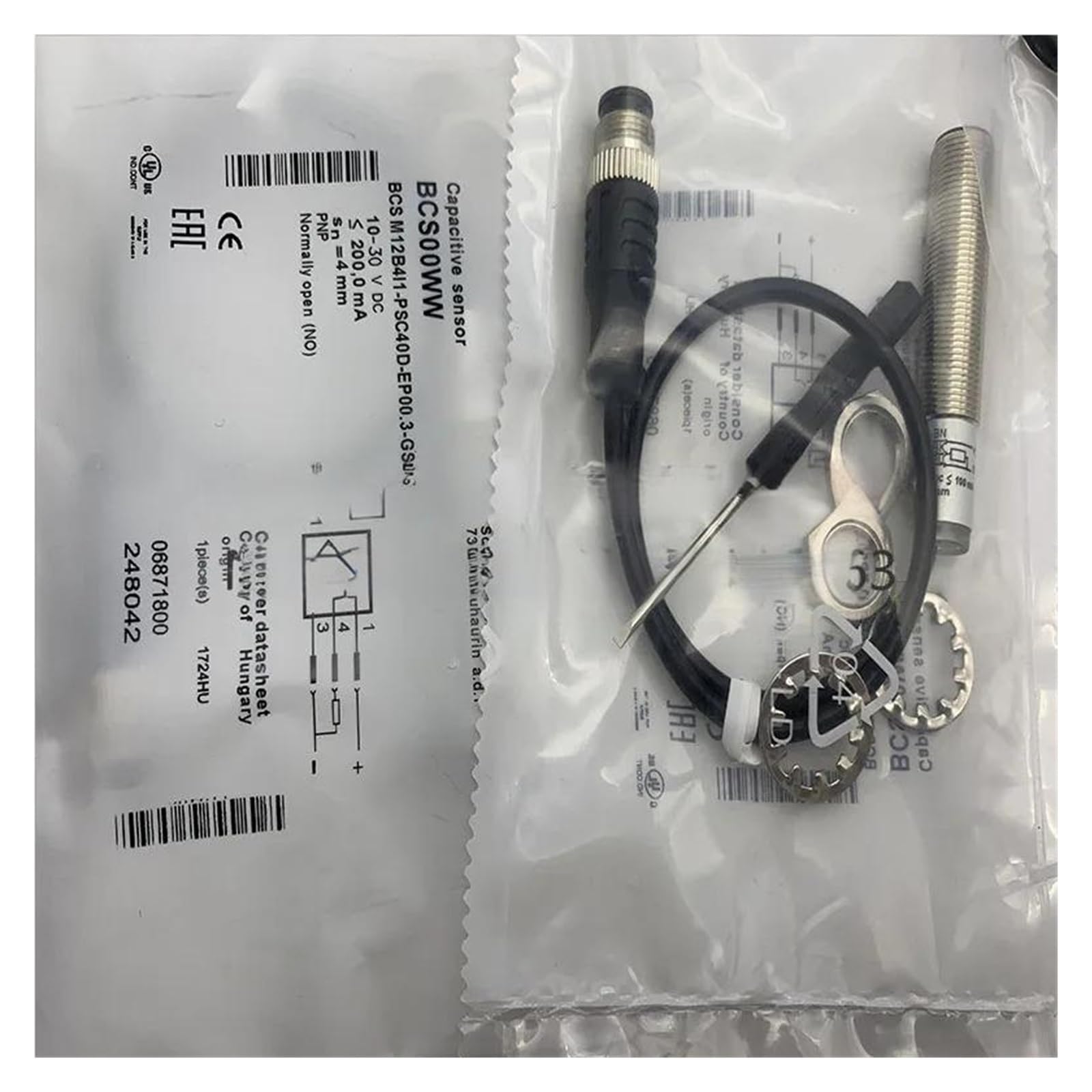 Capteur de proximité BCS007C composant M30 de haute fiabilité industrielle
