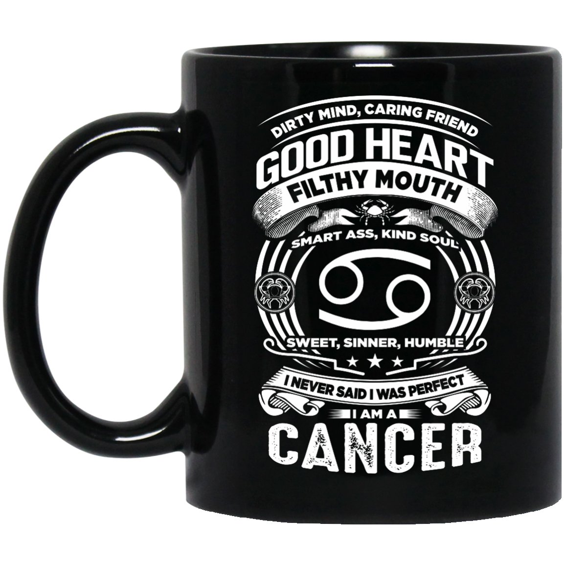 Funny Cancer Zodiac Coffee Mug - I'm a Cancer Humor Horoscope Astrology Tea Cup with Cancer Symbol Sign and Facts, Unique Christmas or Birthday Gift Idea (11 oz)