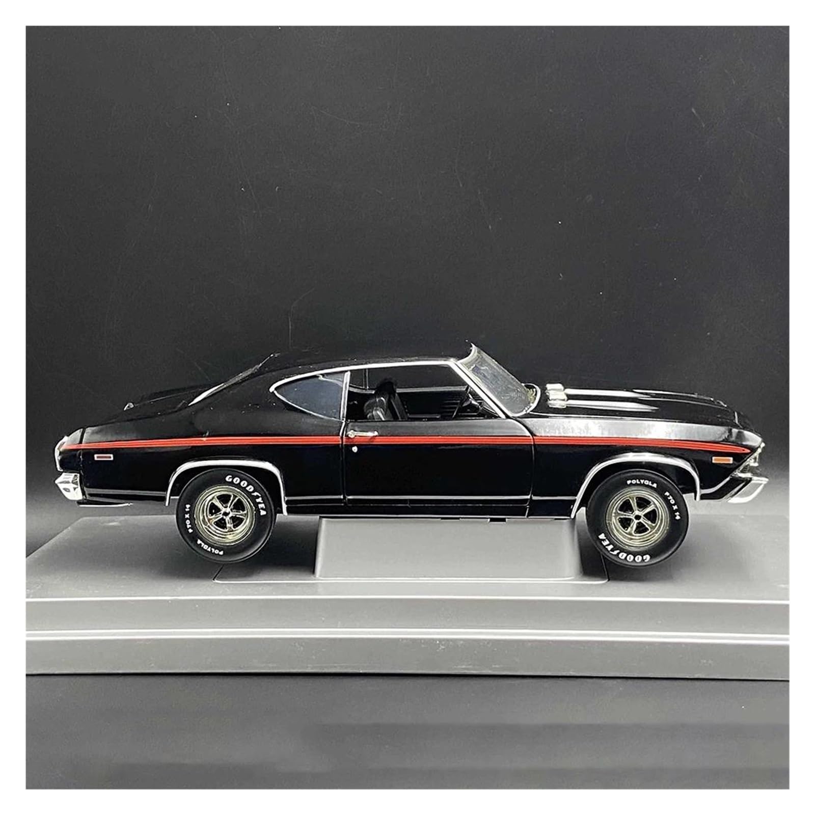 Metallo Scala Replica 1 18 per la Copo Muscle Car del 1969 modello auto pressofusa in lega nera serie di decorazioni per casa Hobby Veicoli Giochi Set