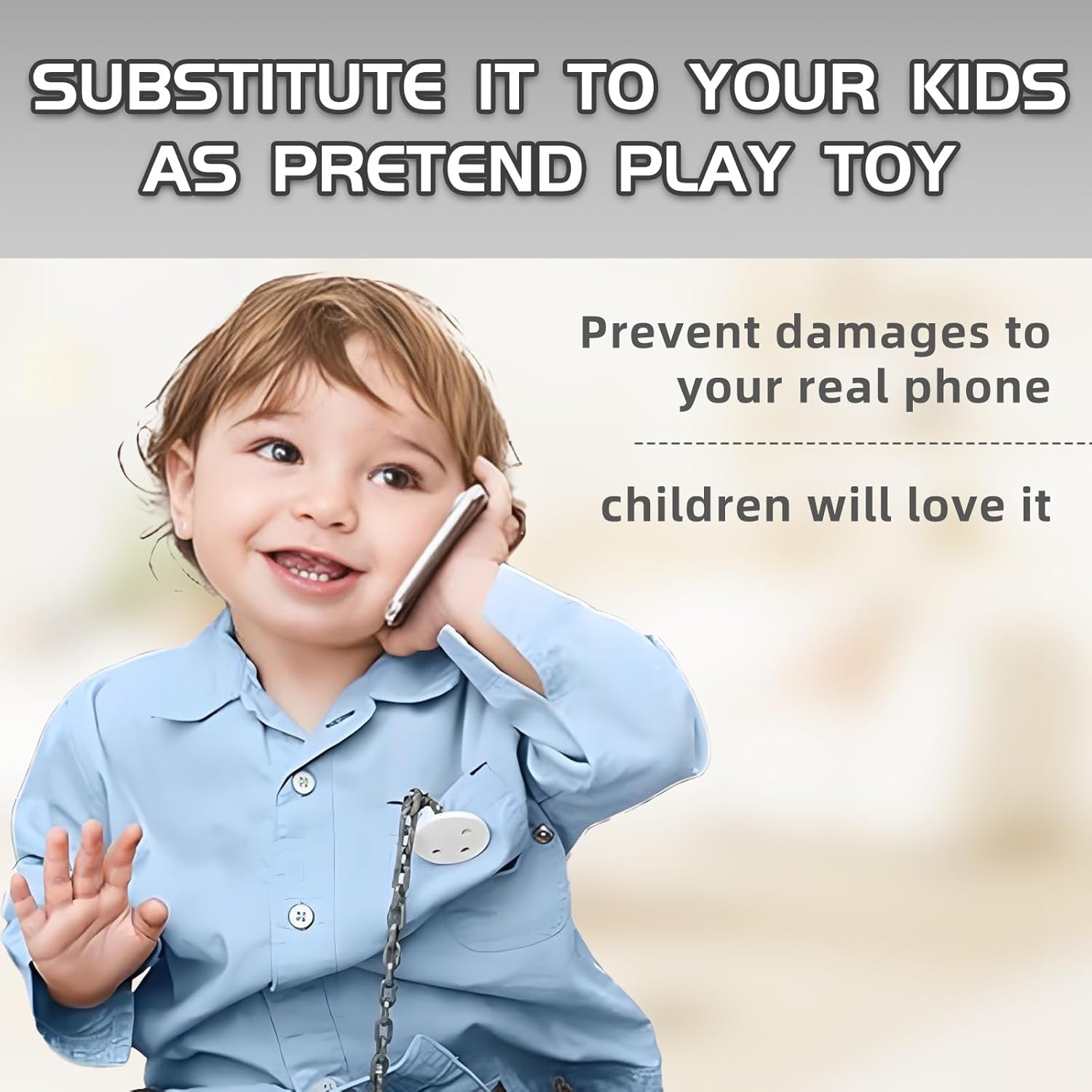 Fake Phone Dummy Prop Phone, Black Screen Decoy PhonePear PhoneNon-Working Phone16 Pro for Kid Play, Display PhoneLook Like Real Phonepro max16 ((16ProMax,White Titanium,Black Screen)