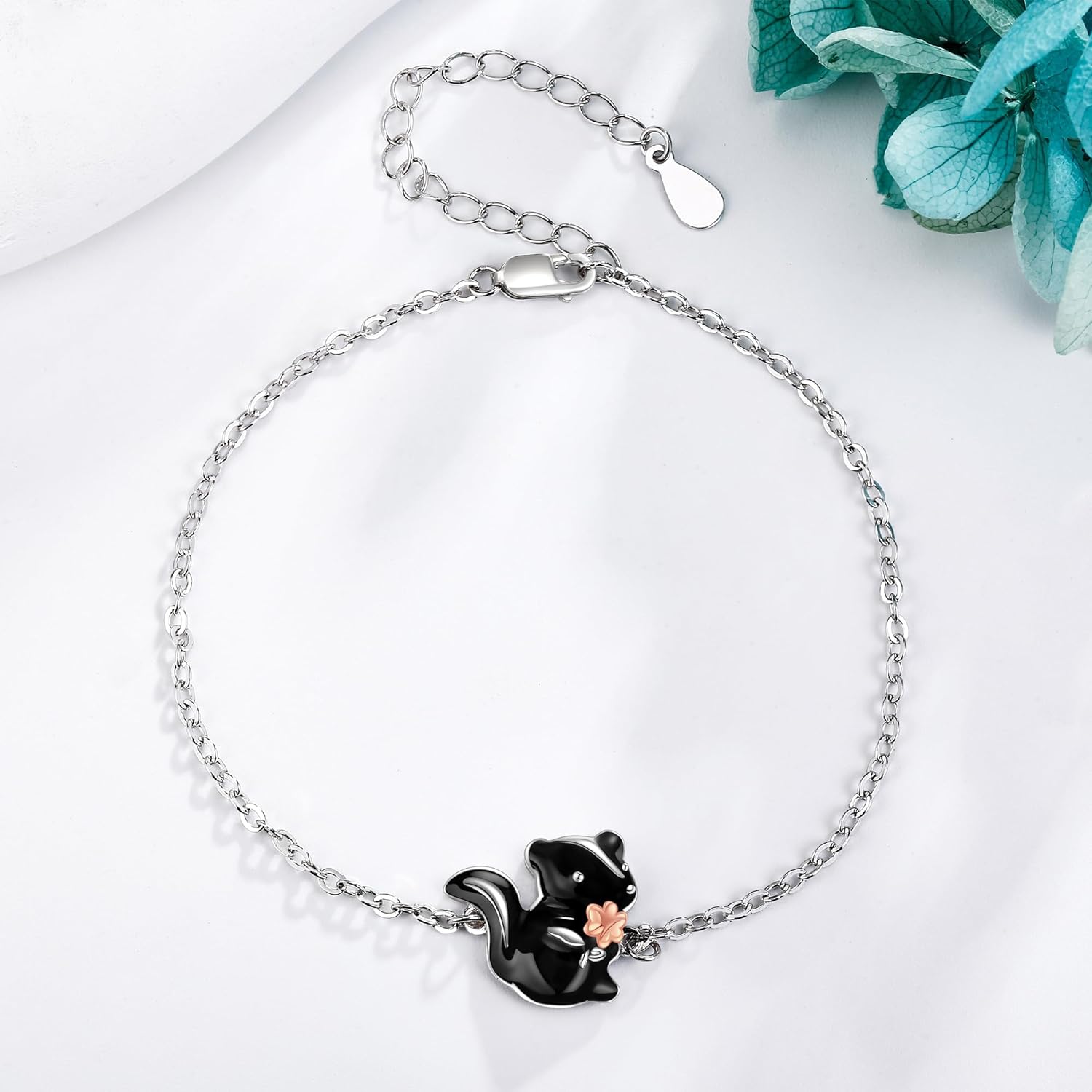 925 Sterling Silver Animal Bracelet Penguin Great Dane Horse Donkey Paw Print Bracelet Jewelry Gifts for Women Lovers