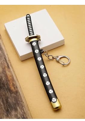 Plastic Katana With Lock System And Scabbard Collectable Anime Toy Keychains | Mini Samurai Sword Key Ring For Car, Bike