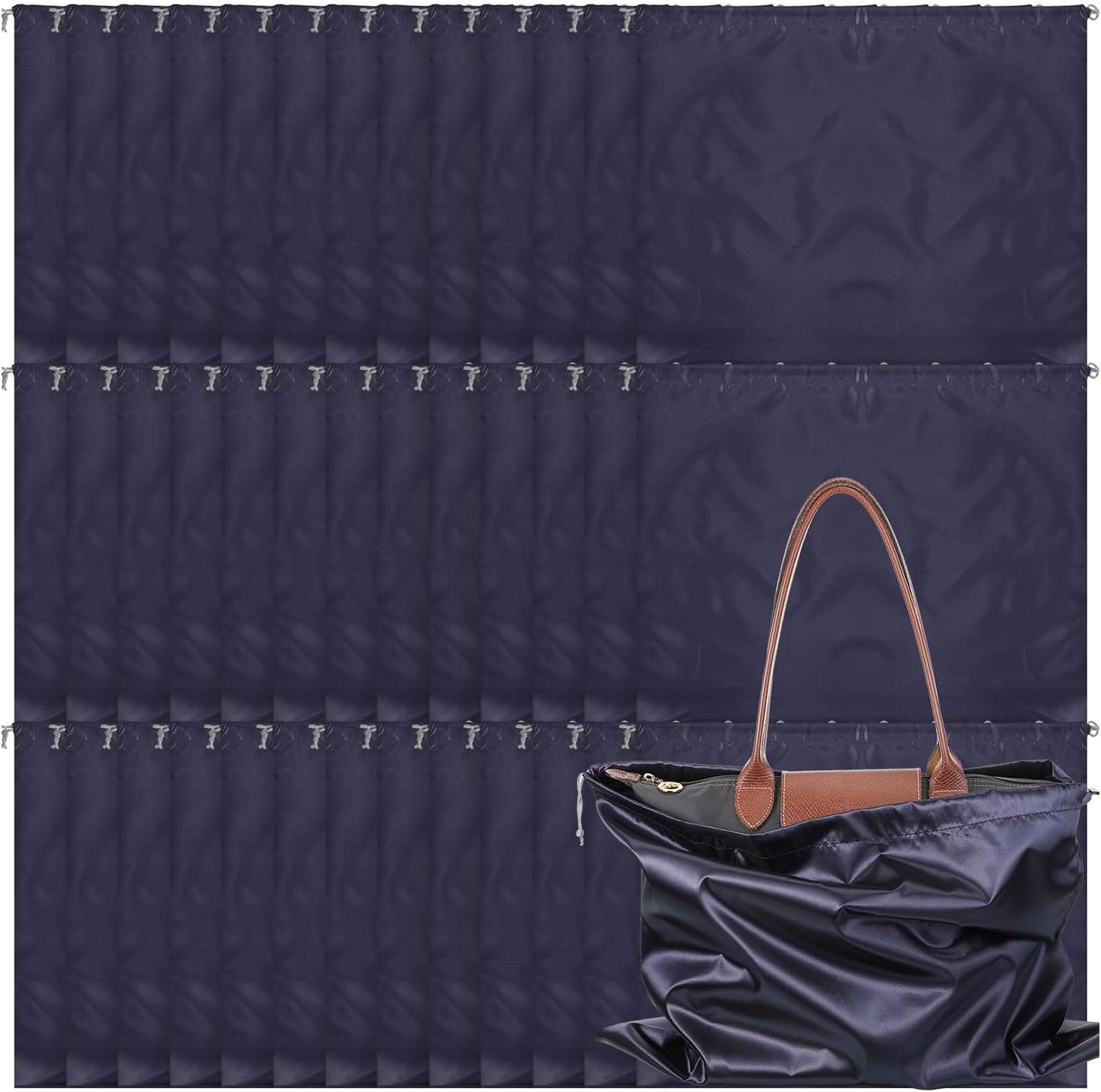 30 Pcs Silky Dust Cover Bags Satin Drawstring Bag